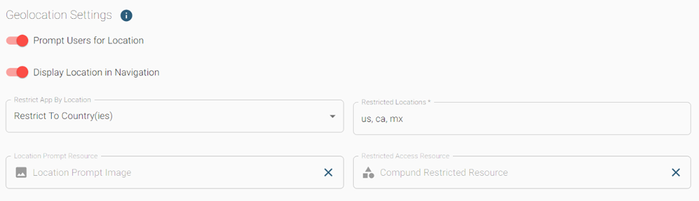 Maps and Geolocation App Settings